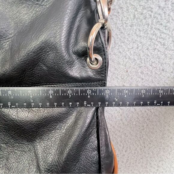 LAVORAZIONE WOMENS LEATHER TOTE BLACK - Picture 9 of 10